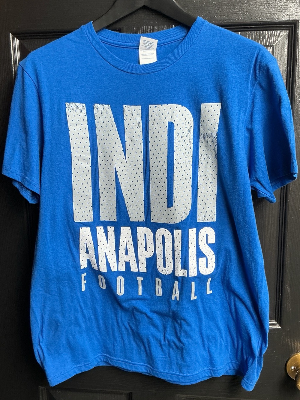 Delta Blue Indianapolis Football Graphic Tee